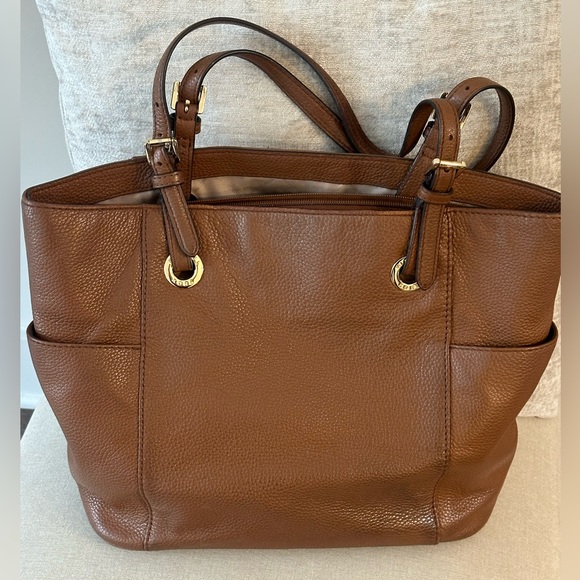 Large camel leather Michael Kors tote bag - Picture 2 of 6